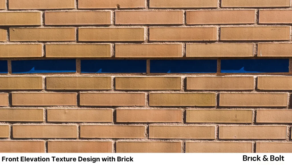 Front Elevation Texture Design with Brick