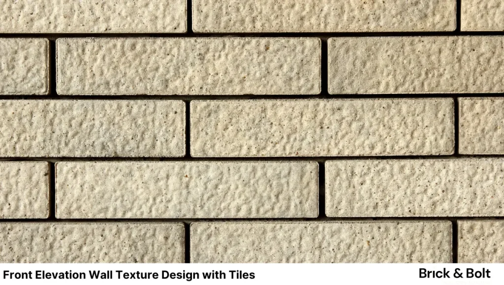 Front Elevation Wall Texture Design with Tiles