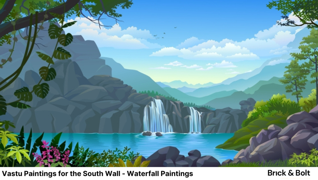 Vastu Paintings for the South Wall - waterfalls