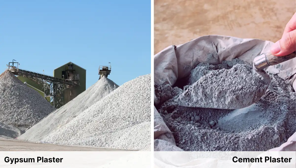 Gypsum Plaster vs. Cement Plaster (1) Gypsum Plaster vs. Cement Plaster