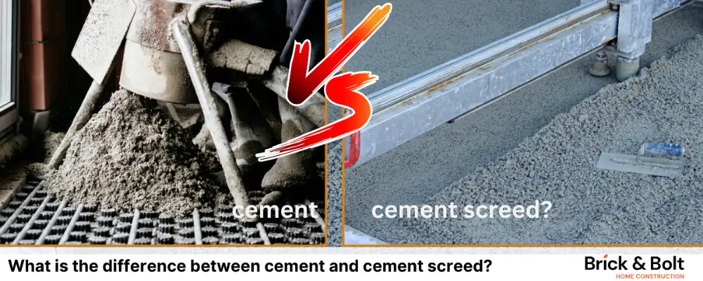 What is the difference between cement and cement screed_ What is the difference between cement and cement screed?