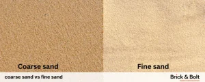 coarse sand vs fine sand