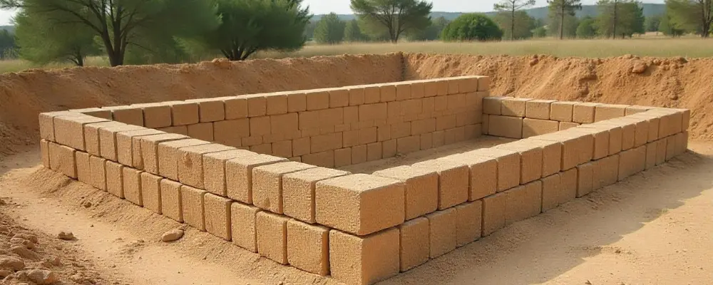 CSEB (Compressed Stabilised Earth Blocks)