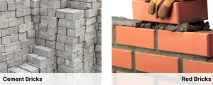 Cement Bricks vs Red Bricks