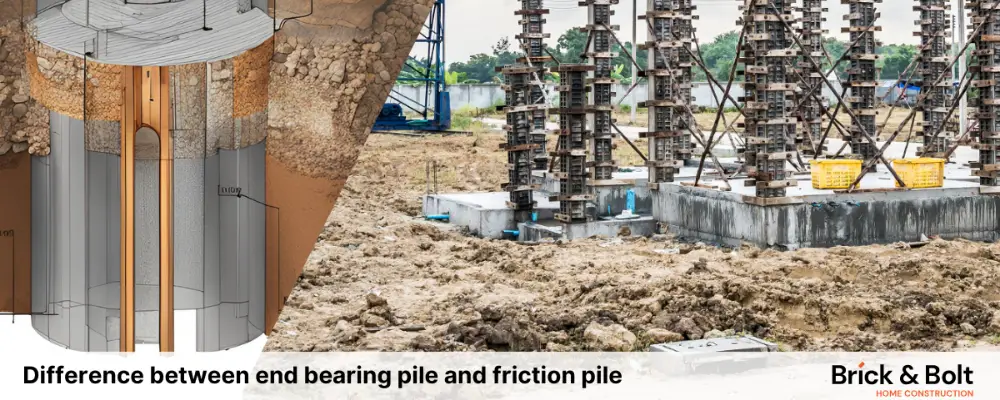 difference between end bearing pile and friction pile